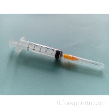 5ml sterile hydrodermic disposal syringes na may orange karayom